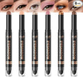 LANGMANNI 6Colors Dual-Ended Cream Eyeshadow Stick Set – Silky Smooth, Waterproof & Transfer-Proof, Built-in Blender Brush, All-Day Matte & Shimmer Wear Eye Makeup(#3+5+7+9+11+14)