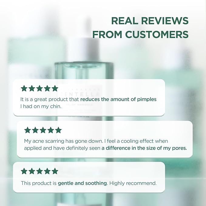 SKIN1004 Tea-Trica Relief Ampoule, 3.38 fl.oz,100ml, Korean Face Serum with Cica & Tea Tree, Facial Serum with Madagascar Centella, Hydrating & Calming Ampoule for Soothing Effect, Korean Skin Care