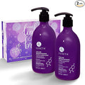 Luseta Purple Shampoo and Conditioner Set for Blonde Hair - Eliminates Brassiness & Tones Gray, Bleached Hair - Neutralizes Yellow Tones, Enhances Cool Shades, Sulfate Free - 16.9 Fl Oz Each