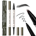 UCANBE 2-in-1 Eyebrow Pen & Gel Eyeliner Pencil – Microblading Eye Brow Pencil with Brow-Fection Angled Brush Tip + 1.5mm Ultra-Fine Eye Liner, Waterproof, Quick-Dry, Long Lasting (Black)