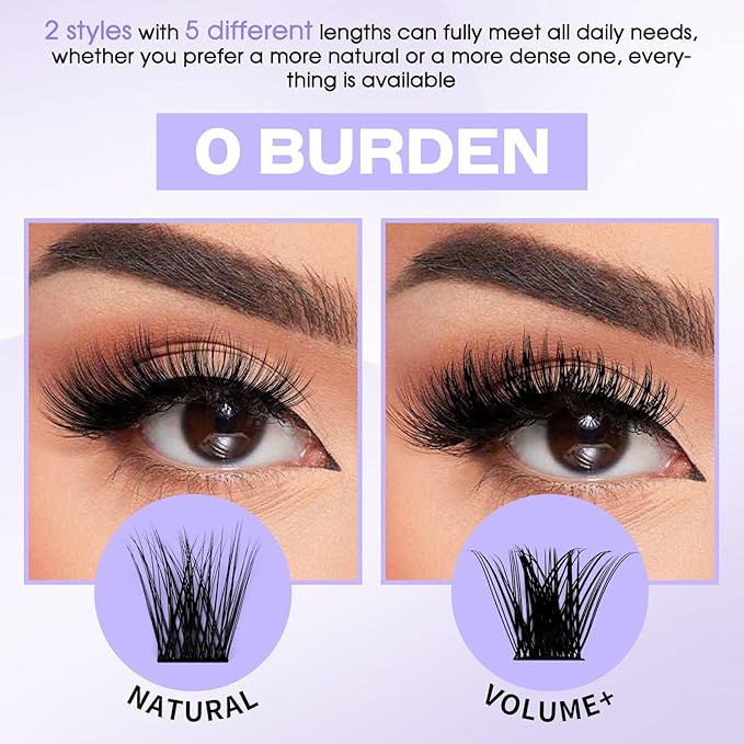 DIY Lash Clusters for Using at Home: Wendy, Natural, Fluffy, Wispy, Waterproof, Anime, Manga, Cat Eye, 0.07mm, D Curl, 12-16mm, FD18+B, FD0318