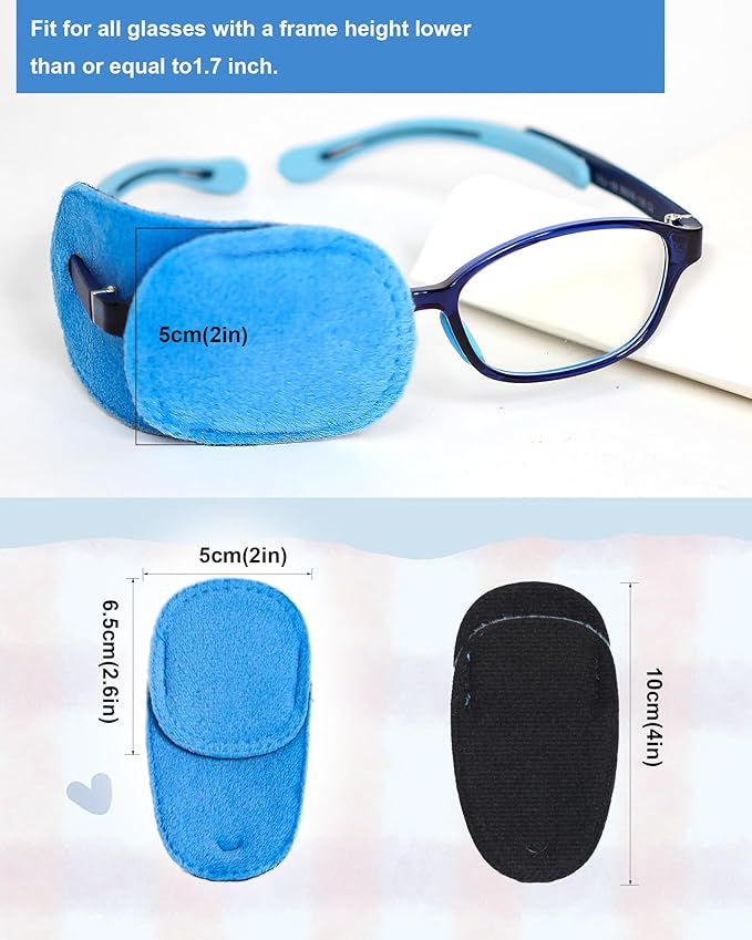 Eye Patches for Adults Kids Eye Patch for Glasses Treat Lazy Eye Amblyopia Strabismus for Left or Right Eyes