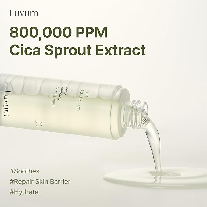 Luvum Calming Repair Cica Gel Serum, Centella Mist, Facial Spray, 2.70 fl. oz