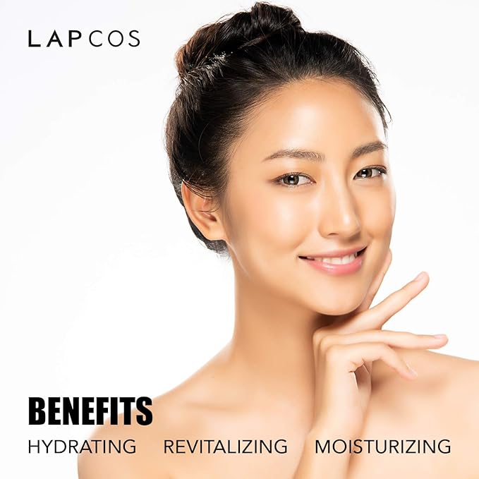 LAPCOS Derma Hyaluronic Acid Sheet Mask - Moisturizing & Hydrating Face Mask with Althaea Flower Extract for Dull, Dry Skin - Breathable, Lightweight TMF-Cell Sheet - Korean Skin Care (Pack of 5)