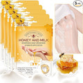 ZIXAOK 5 Pairs Hand Mask Gloves, Moisturizing & Repairing Treatment for Extra Dry & Rough Skin, Exfoliating Peeling Mask for Home Spa Care, Men & Women