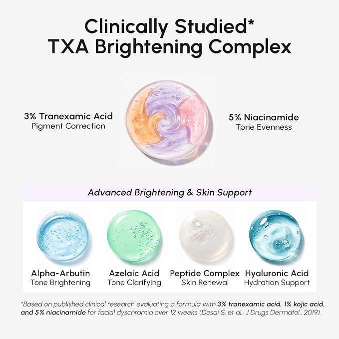 MAREE 10% Tranexamic Serum Cream - Alpha Arbutin Cream with Tranexamic Acid, Niacinamide - Dark Spot Corrector with Alfa Arbutin - Acido Tranexamico Crema para Manchas Oscuras en la Cara