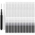 50 PCS Brow Lamination Brushes for Eyebrows, Lamination Spoolies, Disposable Micro Brushes for Brow, Spoolies for Eyebrows and Eyelashes (Black, White)