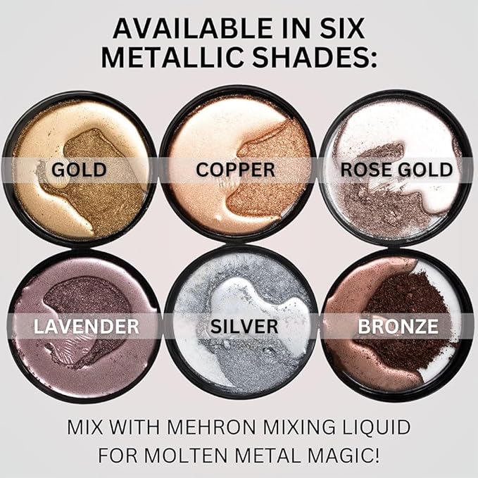 Mehron Makeup Metallic Powder | Metallic Chrome Powder Pigment for Face & Body Paint, Eyeshadow, and Eyeliner 1 oz (28 g) (Lavender)