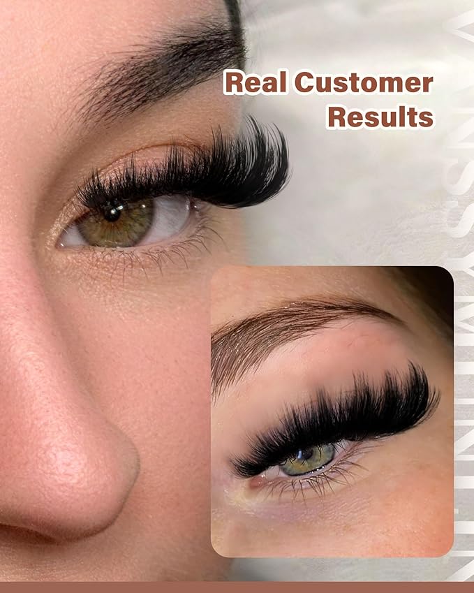 Fluffy Volume Lash Clusters, Plush 3D Eyelash Clusters Manga Thick Cluster Eyelash Extensions D Curl Cluster Lashes Soft 10-18mm 168pcs Individual lashes for All Eye Shapes DIY at Home by Vanssymunlin