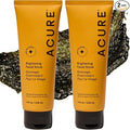 Acure Brightening Facial Scrub - Exfoliating Face Wash, Gentle Daily Scrubber & Exfoliator for Women & Men for Radiant Skin, Cleansing Wash with Sea Kelp & French Green Clay - 4 fl oz (2 Pack)