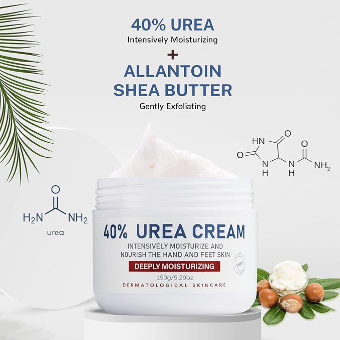 Urea Cream, 40 percent Foot Care Lotion for Cracked Heels,Cracked Heels, Ultra,Rough, Dry, Calloused Feet,Softening Rough skin on feet 5.29 fl.oz for All Skin