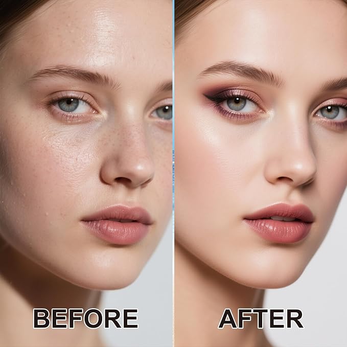 AirBrush Foundation Spray With Primer and Brush, Silky Mist Foundation Spray Makeup, Full Coverage Foundation for Smooth Radiant Finish, Formula Breathable Lightweight Hydrating (#1 Sunscreen Natural)