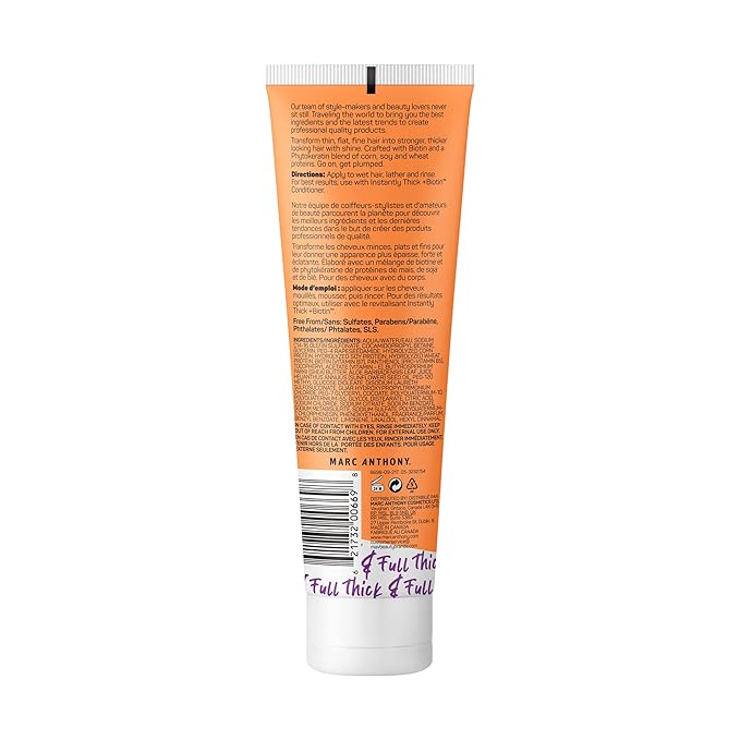 Marc Anthony Hair Thickening Shampoo - Biotin & Aloe Lightweight Formula for Volumizing,Thicker & Fuller Hair,(Pack of 2)
