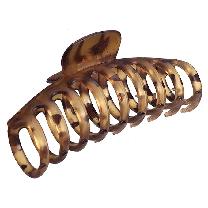 OWIIZI Hair Clip, 4.3 inches Matte Large Hair Claw Clips Leopard Print Non-Slip Ponytail Jaw Barrette Strong Hold Banana Jumbo Claw Clips for Women Long Thick Hair