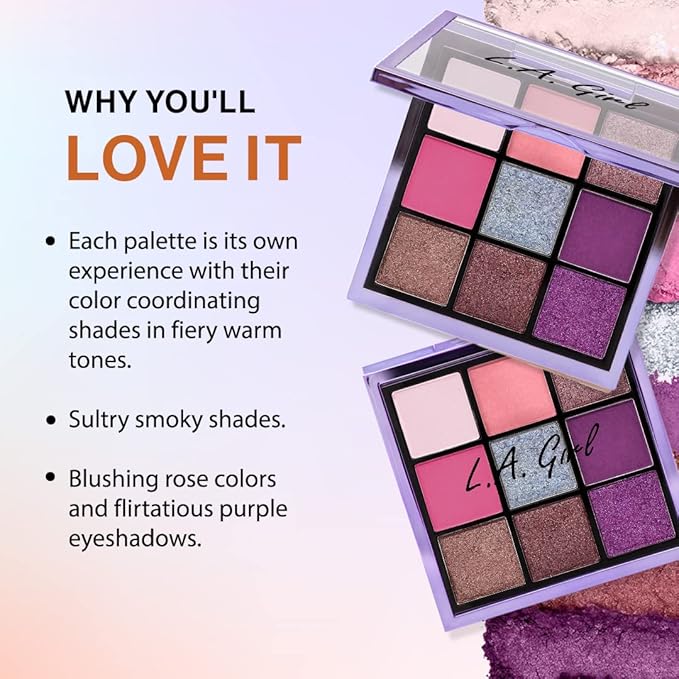 L.A. Girl Keep It Playful Eyeshadow Palette, Playtime GES436 (Pack of 2)