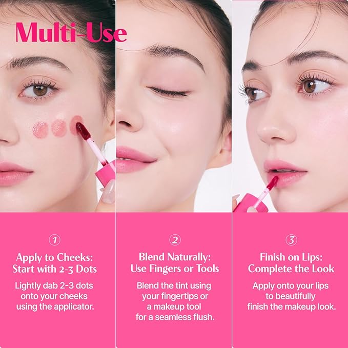 ETUDE Dear Darling Water Tint – Tomato Ade | Korean Lip Stain & Lip Tint for Hydrated Pink Lips, Smudge-Proof Long-Lasting Lip & Cheek Makeup | K-Beauty Gift, Stocking Stuffers