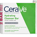 CeraVe Hydrating Cleanser Bar, Soap-Free Body and Facial Cleanser with 5% Moisturizing Cream, Fragrance-Free, 2-Pack, 4.5 Ounce Each