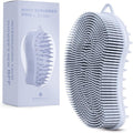 MainBasics Silicone Body Scrubber Dual-Sided Shower Loofah and Scalp Scrubber (Frosted Sky, Scalp)