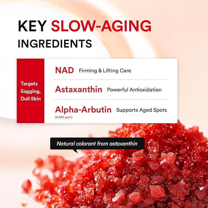 Abib Red effect serum 1.05 pump 1.01 fl oz Anti-aging Facial Skincare with Nicotinamide Mononucleotide (NMN) 1% & Astaxanthin 0.5% for 24-Hour Antioxidant & Anti-Wrinkle Support for All Skin Types
