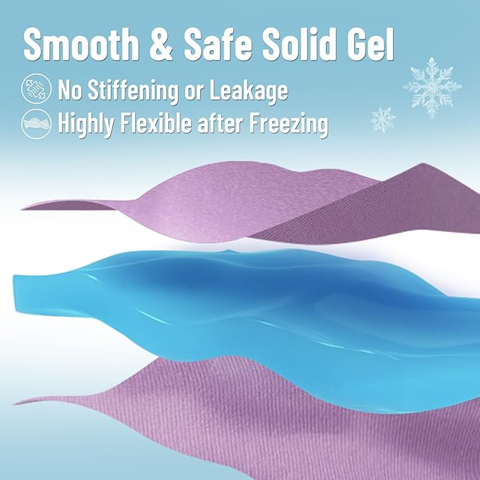 Cooling Eye Mask, Cold Eye Mask for Puffy Eyes, Reusable Ice Eye Masks for Dry Eyes, Relieve Your Migraines and Headaches with Gel Eye Masks Therapy, Long-Lasting Comfort, Purple