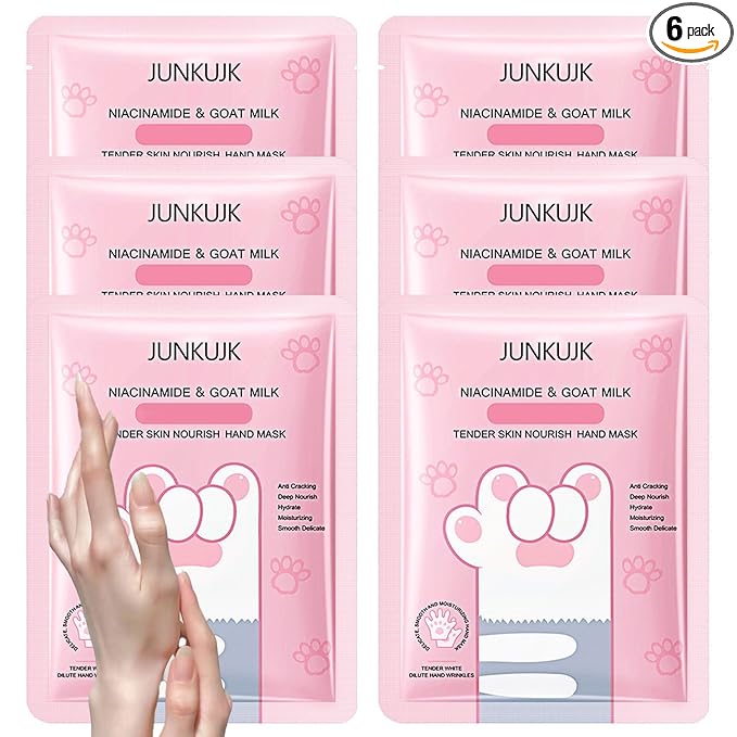 6PCS Hand Masks,Hydrating Hand Masks Moisturizing Gloves Overnight for Dry Cracked Hands,Daily Hand Care Hand Masks Gift Set for Women and Men A