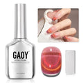 GAOY Cat Eye Gel Nail Polish, 16ml Glitter Holographic Nail Polish with Magnet, Reflective Translucent UV Gel, 2031 Vintage Burgundy