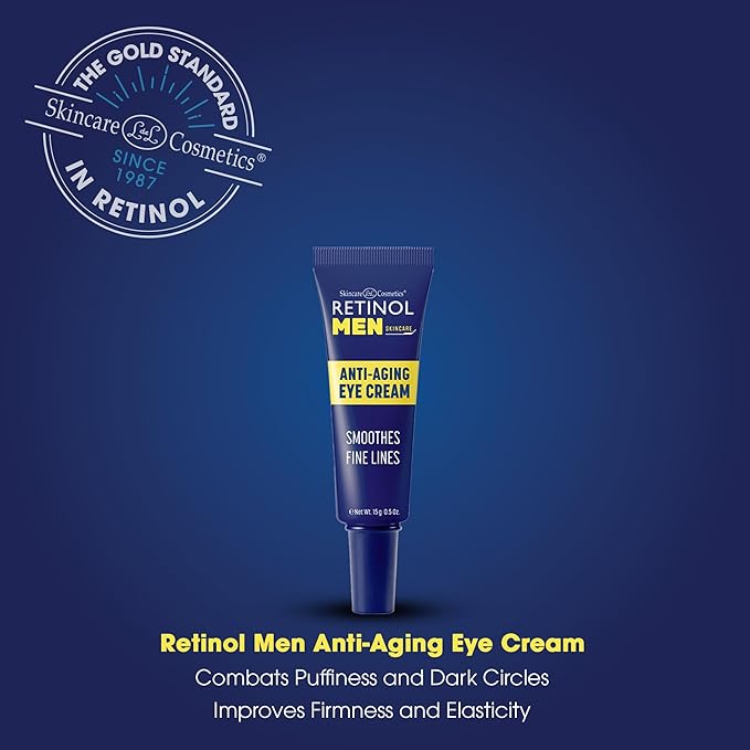 LIVAURA Retinol Men’s Eye Cream – Under Eye Treatment for Dark Circles, Puffiness & Bags, Dark Circle, Anti Aging Formula for Wrinkles, Hydrating Brightening Moisturizer for Eyes Area Care Treatment