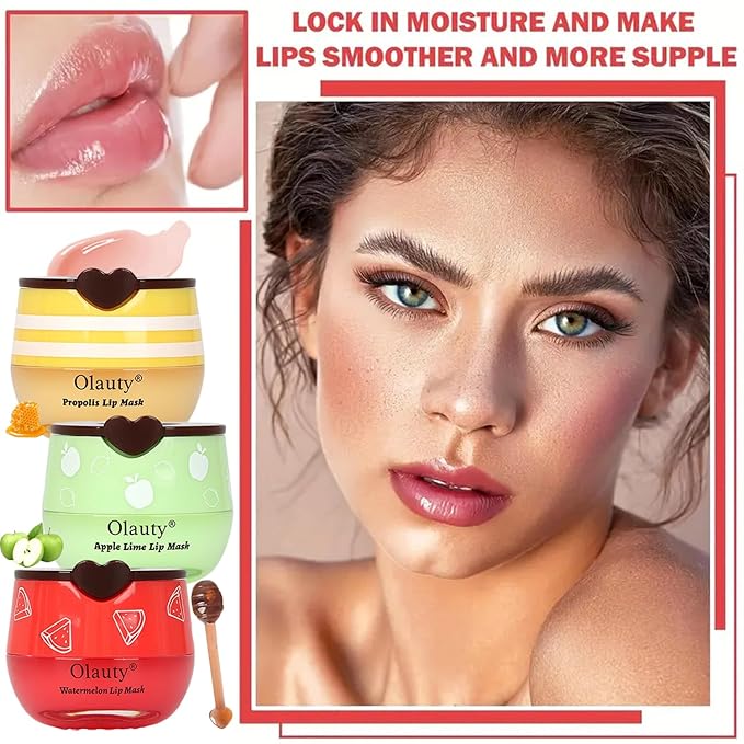 6 PCS Bee Lip Balm Honey Pot, Honey Lip Balm Bulk, Moisturising Sleep Lip Mask Overnight, Exfoliating Prevention Dry and Crack Lip Scrubs,Reduce Lip Lines, Mothers Day Gifts, Bulk Gifts