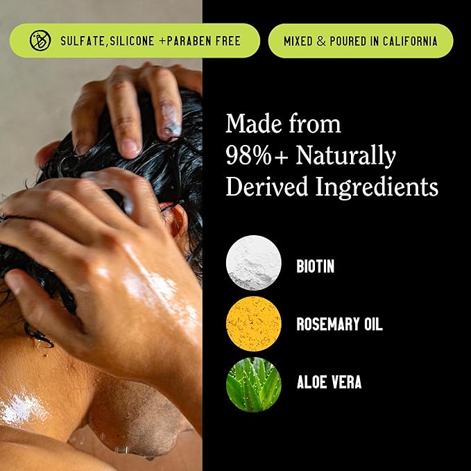 California Naturals Mens Re:Gro Shampoo and Conditioner Set, Anti-Thinning & Hair Growth Support, All Hair Types, Vegan, Natural, Cruelty, Silicone, Paraben & Sulfate Free for Men, 20 fl oz