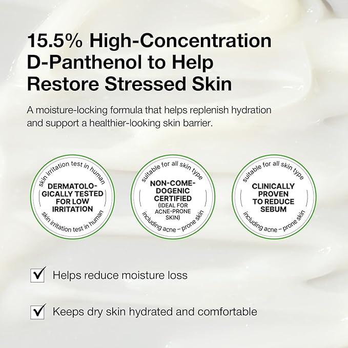31% Reduction in Sebum & 15.5% High-Dose D-Panthenol | Calms Redness, Repairs Skin Barrier & Locks in Hydration | With Heartleaf Extract | Korean Skincare Daily Moisturizer (35 ml/1.18 fl.oz.)