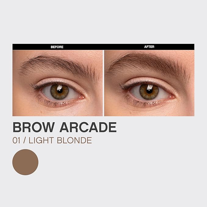 Vivienne Sabó Brow Arcade Eyebrow Pencil – Ultra-Fine Tip for Hair-Like Strokes, Smudge-Proof Natural Finish, Built-In Spoolie Brush, Shade 01 Light Blonde, 0.035 oz