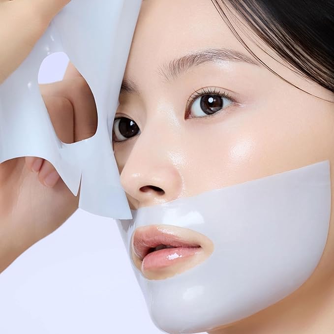 Blue Calming Hydro Mask - Cooling Hydrogel Sheet Face Mask for Sensitive Skin - 5 Sheets with Chamomile Flower Water and Azulene - Deep Hydration, Calming & Soothing Facial Mask