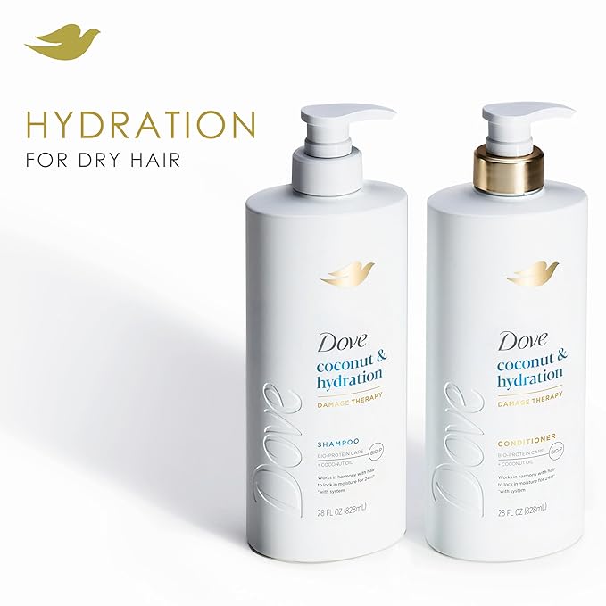 Dove Shampoo Coconut & Hydration 28 Fl oz Conditioner Coconut & Hydration 28 Fl oz