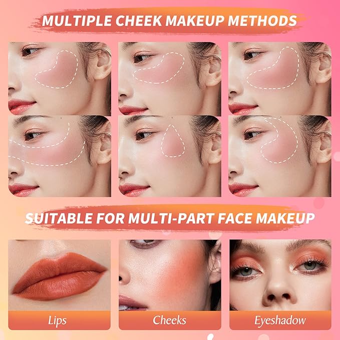 Liquid Blush Makeup Wand, Cream Blush Stick with Cushion Applicator For Cheeks Tint, Natural-looking, Glow Dewy Finish, Weightless Blendable Liquid Rubor | #103 EBULLIENT-Cool Pink