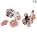 Flower Knows Little Angel Cream Blush and Matte Lipstick Set,Buildable & Blendable Velvety Makeup,Soft Long-Lasting Cute Make Up(Blush 04 Rose Ashes + Lipstick C07 Golden Wheat)