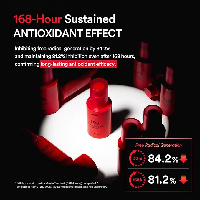 Abib Red effect serum 1.05 pump 1.01 fl oz Anti-aging Facial Skincare with Nicotinamide Mononucleotide (NMN) 1% & Astaxanthin 0.5% for 24-Hour Antioxidant & Anti-Wrinkle Support for All Skin Types