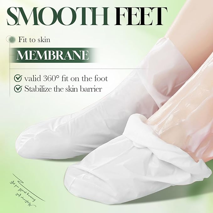 Moisturizing Aloe Vera Foot Mask with Aloe Vera and Hyaluronic Acid, Hydrating Masks for Dry Cracked Feet, Dry Skin Moisturizer Exfoliating Mask for Soft and Smooth Feet - Men Women - 3 Pack