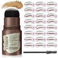 Eyebrow Stamp and Eyebrow Stencil Kit, Eye Brow Stencil Kit for Beginners 24 Reusable and Washable Eyebrow Shaping Kit, Brow Stencil and Stamp Kit Smudge-Proof & Long-Lasting (Blonde)