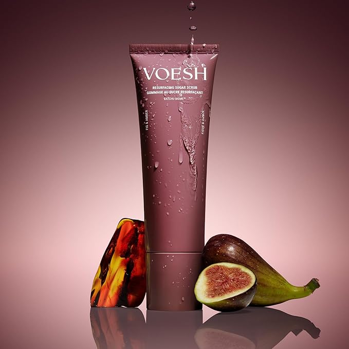 VOESH Resurfacing Sugar Scrub - Fig & Amber, Sugar Body Scrub, K-Beauty Korean Skincare for the Body