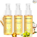 GREEONIL Olive Oil Serum for Frizz Control, Hair Repair Serum,24K Gold Argan Oil Coconut Oil Olive Oil and Vitamin E for Split Ends Hair Treatment, Add Shine, 3 Pack