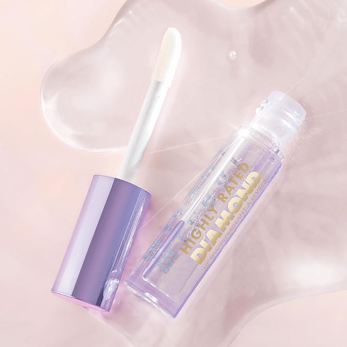 Milani Highly Rated Diamond Lip Gloss - Clear High-Shine Finish | Volumizing Optical Lip Plumper with Hyaluronic Acid & Moisturizing Oils, Non-Sticky & Cruelty-Free, Pack of 2
