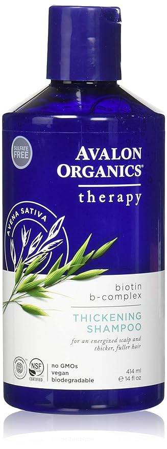 Avalon Organics Thickening Shampoo Complex (Packaging may vary), Biotin B, 14 Fl Oz