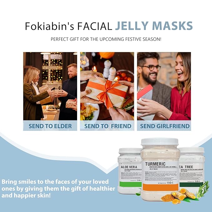 Jelly Mask for Facials, Hydrating & Moisturizing Peel-Off Rubber Gel Face Mask Skin Care for Deep Hydration & Glow, 23 Fl Oz Jar Professional Spa Use for All Skin Types with hyaluronic acid