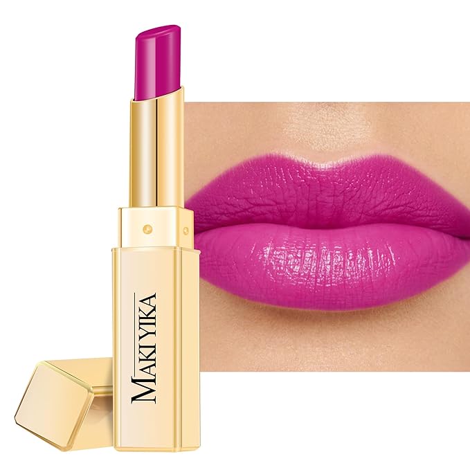 MAKI YIKA Moisture Purple Lipstick for Women Hydrate Tinted Lip Balm for Mother's Day Dry Cracked Lips Sheer Lipstick Lip Tinted Glossy Finish,MA068 Rose Love