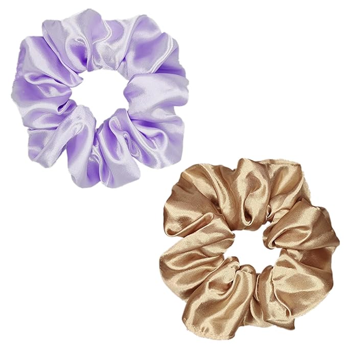 Sufermoe 12 Pcs Satin Silk Hair Scrunchies, Assorted Light color, 4.5 Inch Hair Ties for Women Girls