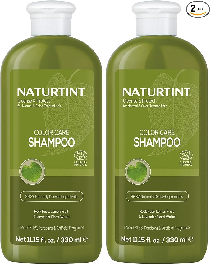 Naturtint Color Care Shampoo for Color-Treated, Dry, or Normal Hair, Formulated to Retain Vibrancy without Parabens, Sodium Lauryl Sulfate or Sodium Laureth Sulfate (Pack of 2)