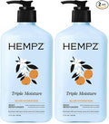 Hempz Triple Moisture Body Moisturizer,17 Oz – Hydrating Lotion Rich with Minerals,Vitamin C,& Hempseed Oil to Nourish & Repair Extremely Dry or Sensitive Skin for Body,(Pack of 2)