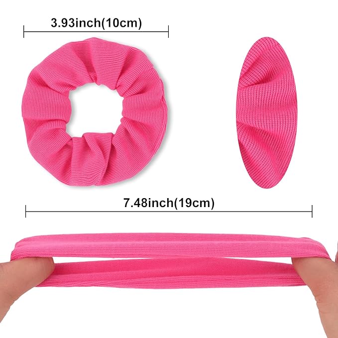 Silk Satin Scrunchies for Women Girls 12 PCS Valentine Hair Scrunchies Silk Satin Hair Ties for Thick Hair Bulk Hair Ties Hair Accessories