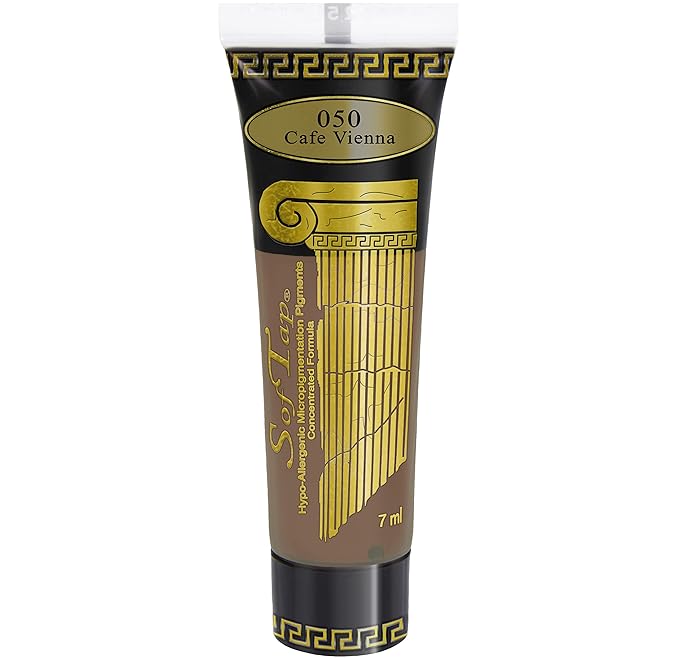 Microblading Ink for Eyebrows by SofTap® | Café Vienna – Neutral Medium Brown PMU Pigment for Nano Brows, Machine & Hand Method | Carbon-Free Inorganic Permanent Makeup Ink