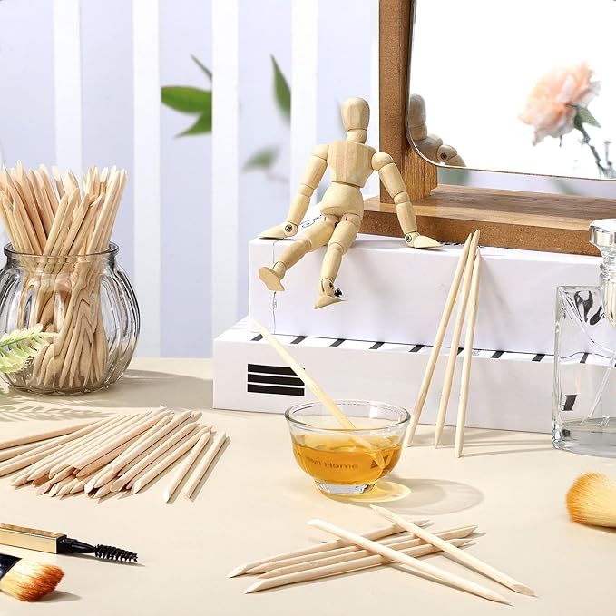 Demissle Hair Removal Waxing Sticks, 800 Pack Wooden Wax Applicator Sticks for Eyebrow, Lip, Nose, Facial Hair Waxing, Smooth Skin Use, Includes 8 Bags of 100 Pieces Each